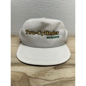 Vtg America's Legend Two-Cylinder Magazine White Baseball Cap Truckers Hat